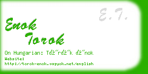 enok torok business card